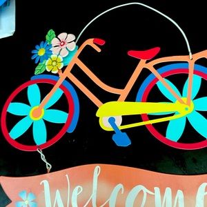 Bicycle Welcome Sign